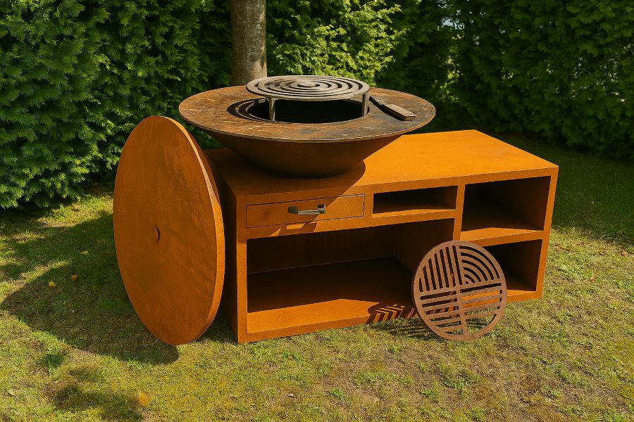 Grill- und Feuerstelle in Rostoptik