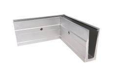 Aluprofil Ganzglasgeländer, Y-Profil, eloxiert, Seiten Montage, L=2500 mm