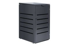 Mülltonnenbox aus Metall 240L RAL7016 1-Türig