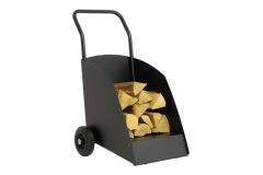 Kaminholzwagen WOODY rund Schwarz 
