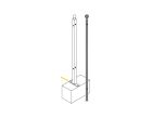 Eckpfosten zum Aufschrauben | Typ 3 / Typ 4 / Typ 5 | Zaunhöhe 930 mm | pulverbeschichtet