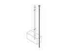 Eckpfosten zum Einbetonieren | Typ 3 / Typ 4 / Typ 5 | Zaunhöhe 930 mm | pulverbeschichtet