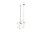 Mittel- Endpfosten zum Aufschrauben | Typ 3 / Typ 4 / Typ 5  | Zaunhöhe 930 mm | pulverbeschichtet
