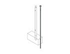 Mittel- Endpfosten zum Einbetonieren | Typ 3 / Typ 4 / Typ 5  | Zaunhöhe 930 mm | pulverbeschichtet