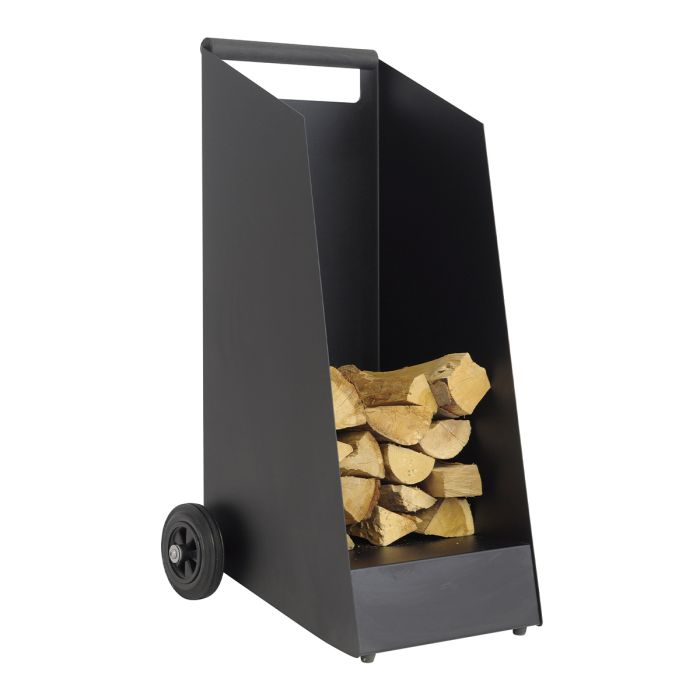 kaminholzwagen-wood-eckig-verz-stahlblech-pulverlackiert-schwarz-feinstruktur Kaminholzwagen WOOD eckig verz. Stahlblech pulverlackiert schwarz Feinstruktur