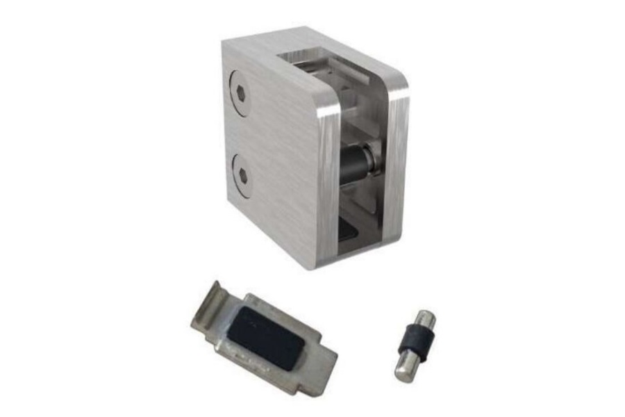 Glasklemmhalter eckige Bauform