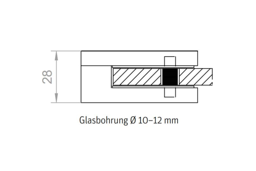Glasklemmen mit ABP Ansatz flach