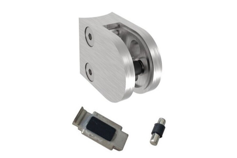 Glasklemmhalter runde Bauform 