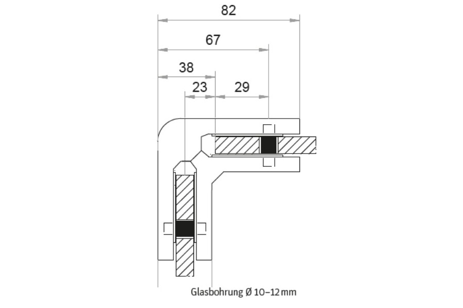 triebenbacher_glasklemmhalter_rund_72090-90-2 Glasklemmhalter rund 90 Grad